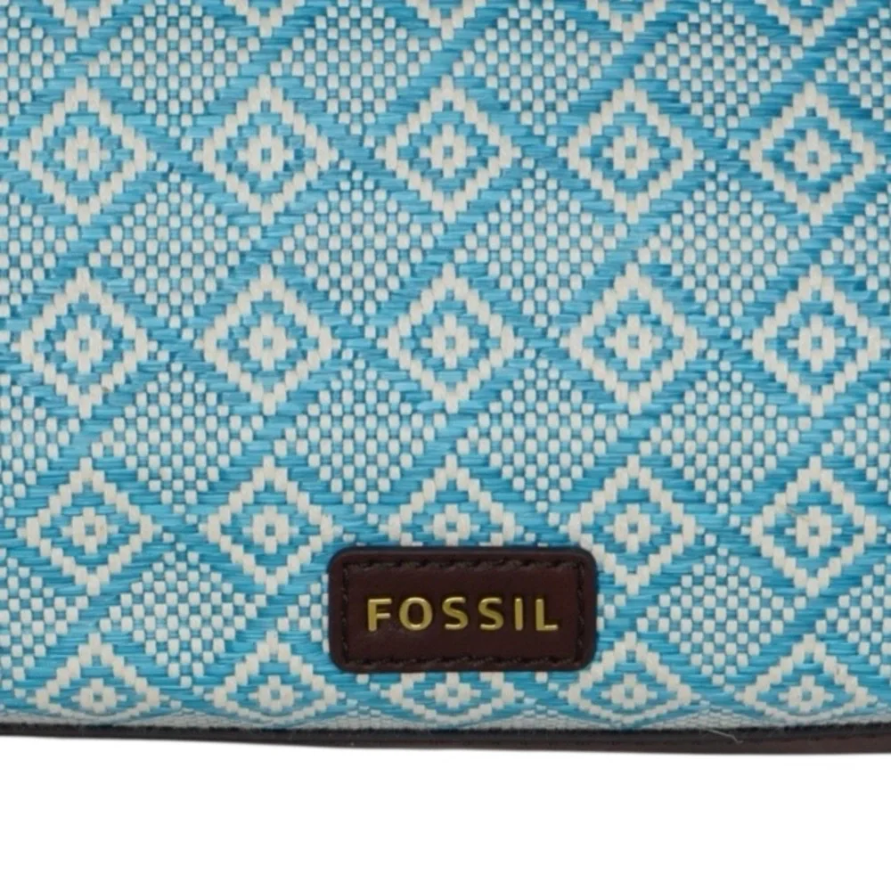 Fossil Blue and Brown Jenna Tote Bag - Picture 2 of 9